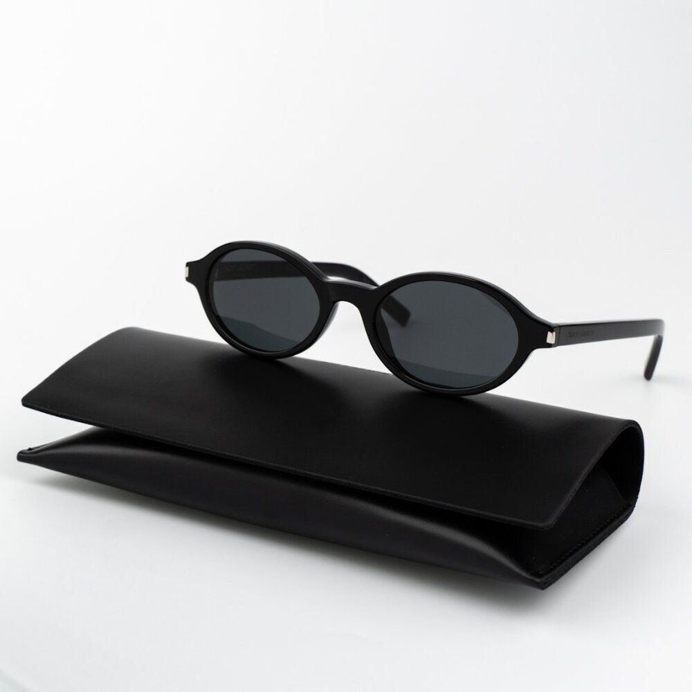 Saint Laurent Women Sunglasses Black Oval SL751 JEANNE 001 BRAND NEW - Picture 14 of 17